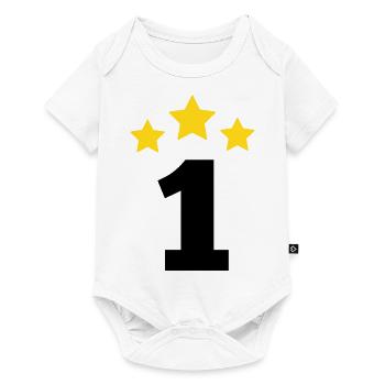 1 Year Star - 1st Anniversary Gift - Baby Premium short-sleeve bodysuit - white - Front