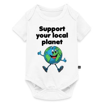 Support your local planet (hell) - Baby Premium Kurzarmbody - Weiß - Vorne