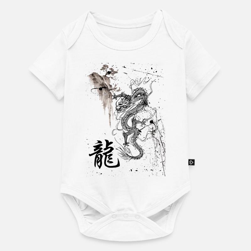 Drago - Body à manches courtes Premium Bébé - blanc