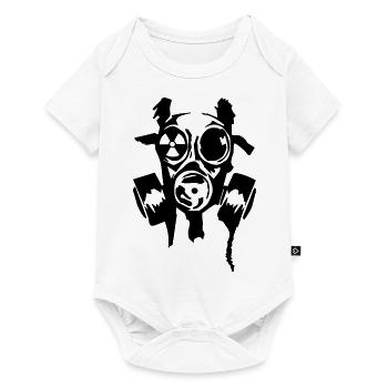 bad_gasmask_radioactiv - Baby Premium Kurzarmbody - Weiß - Vorne
