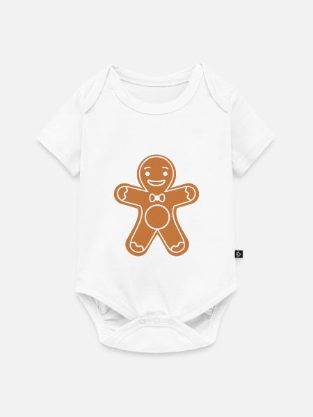 Lebkuchenmann - Baby Premium Kurzarmbody - Weiß