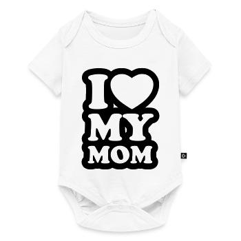 I love my mom - J'aime ma maman - Body à manches courtes Premium Bébé - blanc - Devant