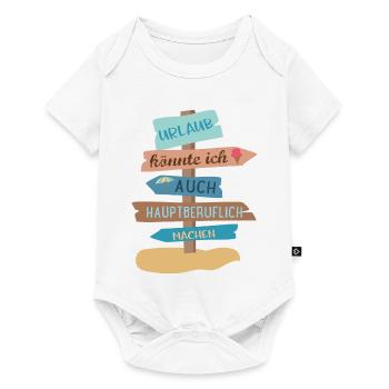 Urlaub - Baby Premium Kurzarmbody - Weiß - Vorne