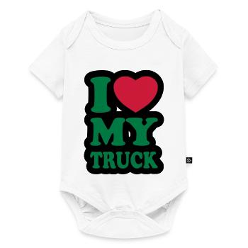 I love my truck - Baby Premium short-sleeve bodysuit - white - Front