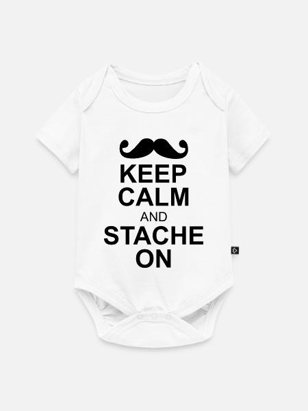 moustache - Body à manches courtes Premium Bébé - blanc