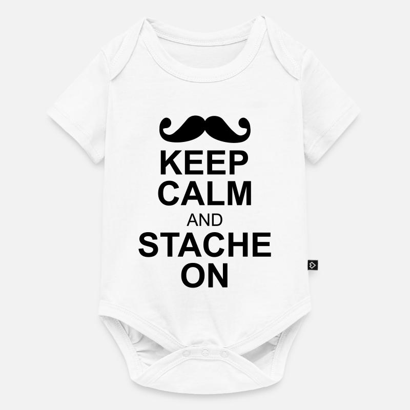 moustache - Body à manches courtes Premium Bébé - blanc