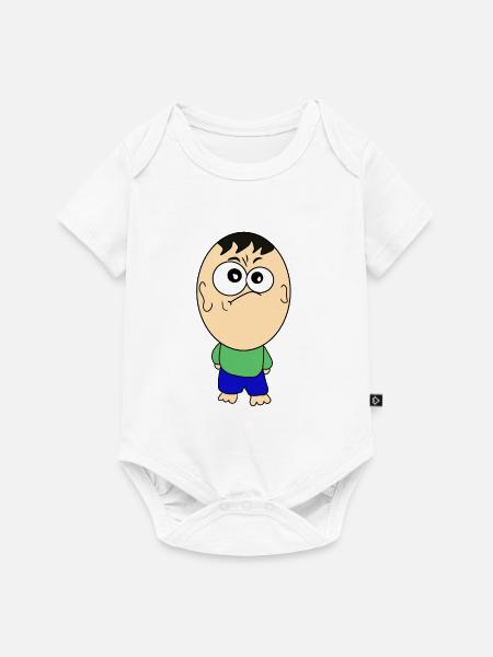 Lustige Comicfigur - Baby Premium Kurzarmbody - Weiß