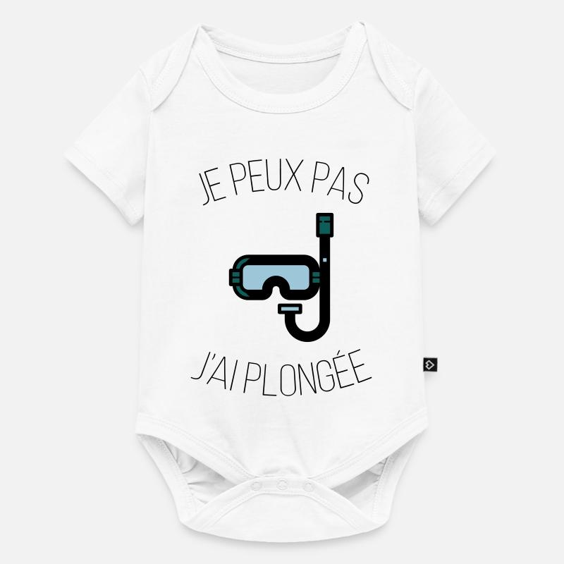 i can't i dived - Baby Premium short-sleeve bodysuit - white