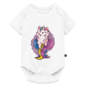 Kitty Katacorn est heureuse - Body à manches courtes Premium Bébé - blanc - Devant