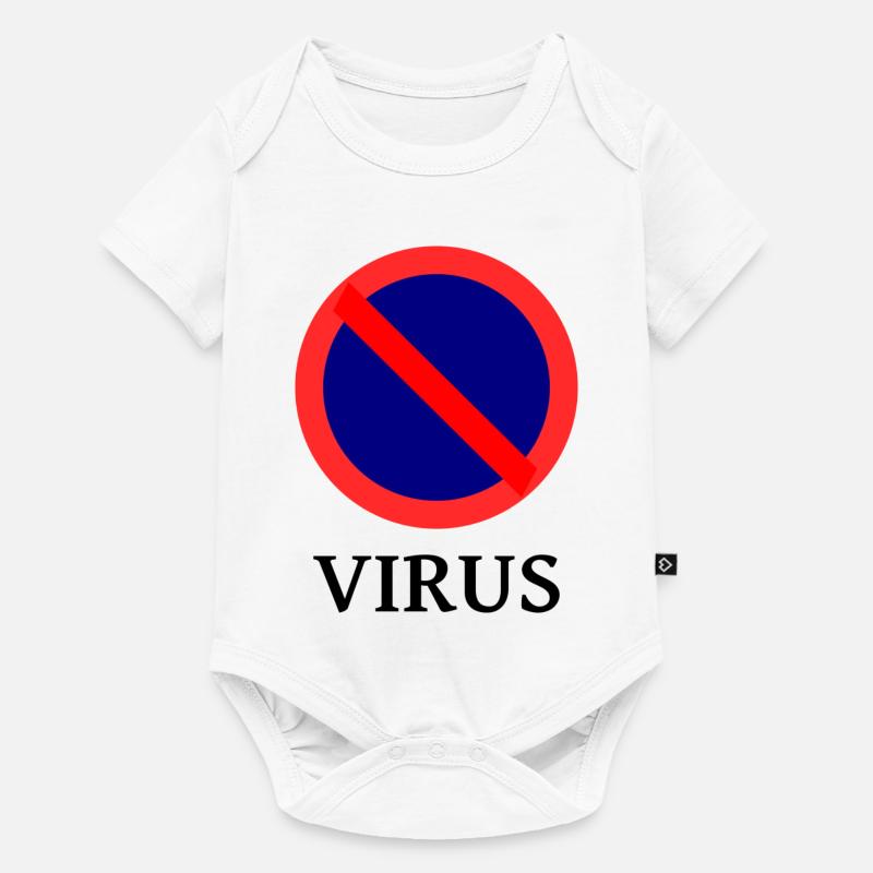 Interdit aux virus - Body à manches courtes Premium Bébé - blanc