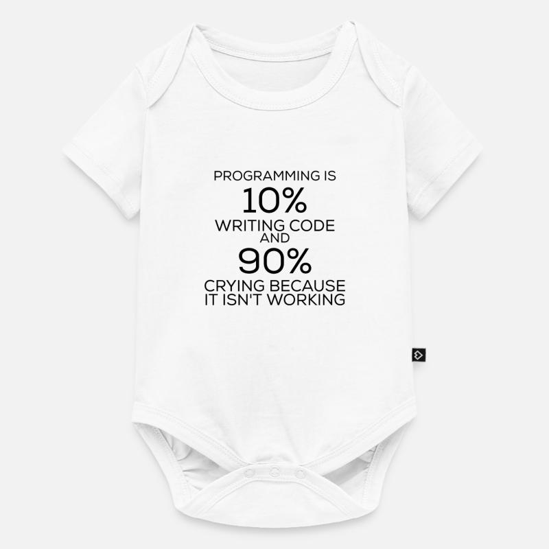 Lustiger Spruch Programmieren Programmier - Baby Premium Kurzarmbody - Weiß