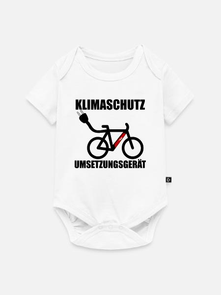 Klimaschutz Umsetzungsgerät - Baby Premium Kurzarmbody - Weiß
