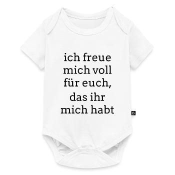 Ich freue mich voll... Cooler Spruch - Baby Premium Kurzarmbody - Weiß - Vorne
