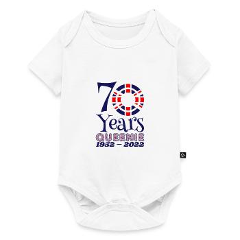 Le jubilé de platine de la reine 2022 | ROYAUME-UNI - Body à manches courtes Premium Bébé - blanc - Devant