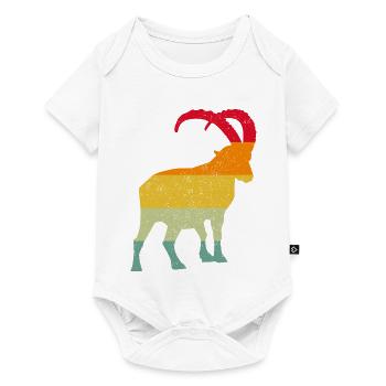 Steinbock, Wandern, Berge - Baby Premium Kurzarmbody - Weiß - Vorne
