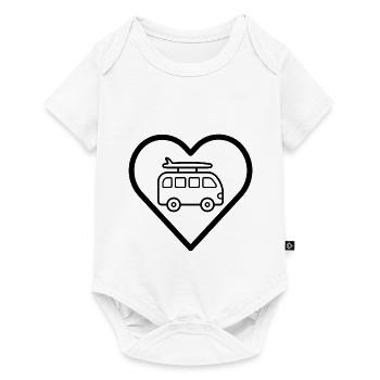 Van im Herz - Baby Premium Kurzarmbody - Weiß - Vorne