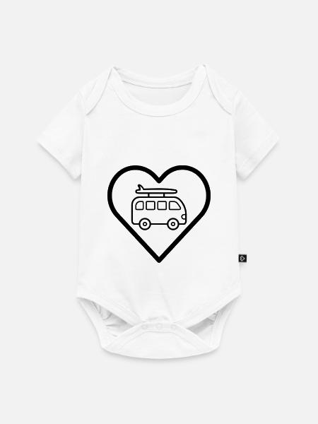 Van im Herz - Baby Premium Kurzarmbody - Weiß