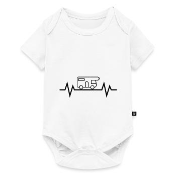 Heartbeat camping-car noir - Body à manches courtes Premium Bébé - blanc - Devant