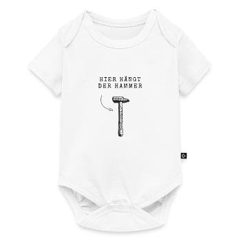 Hier hängt der Hammer - Baby Premium Kurzarmbody - Weiß - Vorne