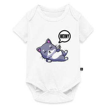 Schlafendes Kätzchen Träumerin - Baby Premium Kurzarmbody - Weiß - Vorne