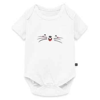 Cute White Mole Face - Baby Premium short-sleeve bodysuit - white - Front