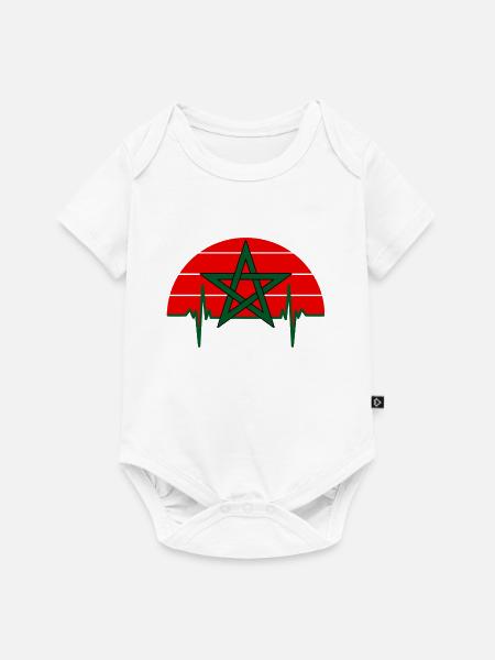 Marokko Star Marokko - Baby Premium Kurzarmbody - Weiß