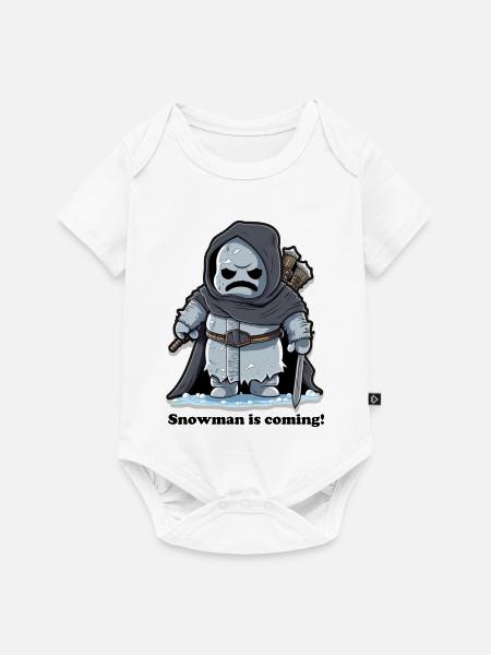 Snowman is coming - Baby Premium Kurzarmbody - Weiß