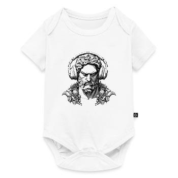 Déclaration sonore: le design du casque de Zeus. - Body à manches courtes Premium Bébé - blanc - Devant