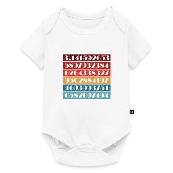 Nombres Pi colorés en blanc - Body à manches courtes Premium Bébé - blanc - Devant