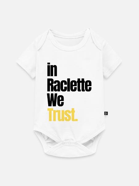 in Raclette vertrauen wir - Baby Premium Kurzarmbody - Weiß