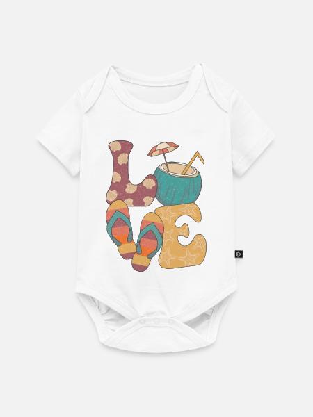 Sommerliche Liebe - Baby Premium Kurzarmbody - Weiß