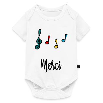 MERCI. MAÎTRESSE. MAÎTRE. MERCI MAÎTRESSE - Body à manches courtes Premium Bébé - blanc - Devant