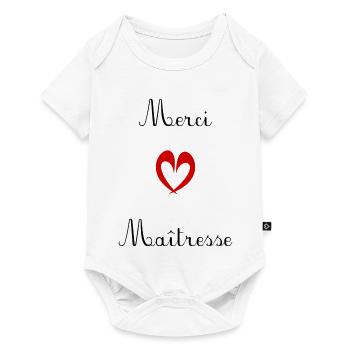 MISTRESS. THANK YOU. THANK YOU MISTRESS. GIFT - Baby Premium short-sleeve bodysuit - white - Front