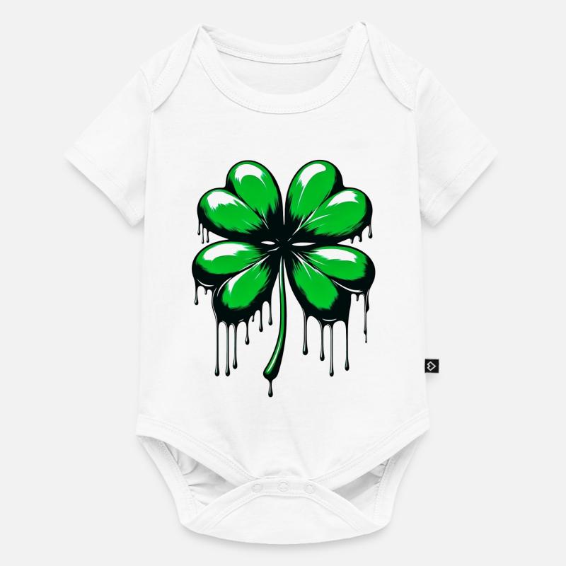 Four-leaf clover - Baby Premium short-sleeve bodysuit - white