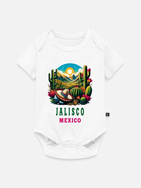 Jalisco Mexiko Kaktus Wüsten Design - Baby Premium Kurzarmbody - Weiß