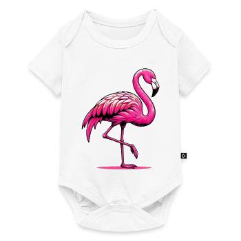 Flamant - Body à manches courtes Premium Bébé - blanc - Devant