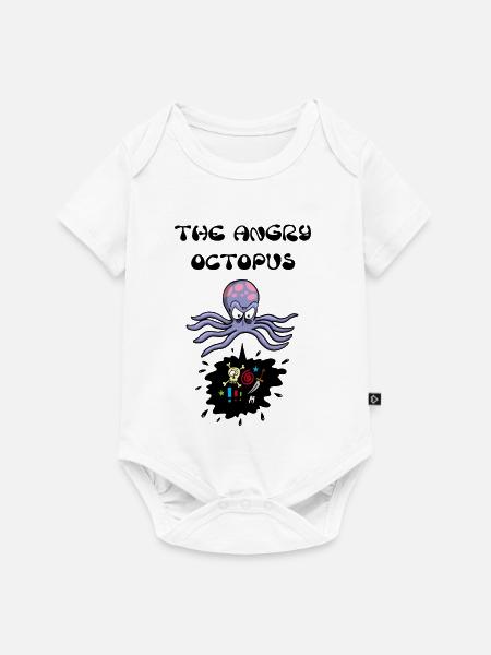 Der wütende Oktopus - Baby Premium Kurzarmbody - Weiß