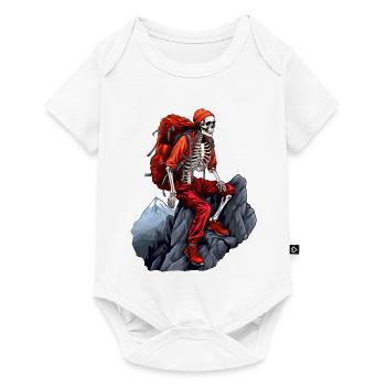 Skeletons Mountaineer / Hiking Skeleton - Baby Premium short-sleeve bodysuit - white - Front