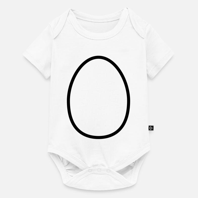 Easter Egg Contour – Minimalist Easter Design - Baby Premium short-sleeve bodysuit - white