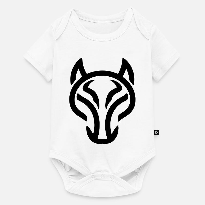 Loup - Body à manches courtes Premium Bébé - blanc