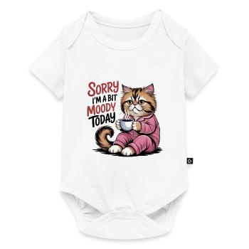 Funny Cat Sorry Im A Bit Moody Today - Baby Premium short-sleeve bodysuit - white - Front