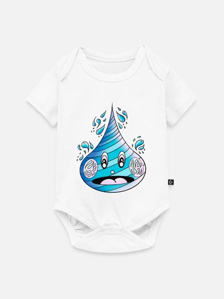 Aufgeweckter Wassertropfen - Baby Premium Kurzarmbody - Weiß