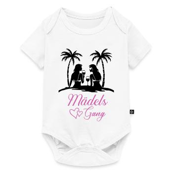Lettrage de gang de filles avec des cœurs - Body à manches courtes Premium Bébé - blanc - Devant