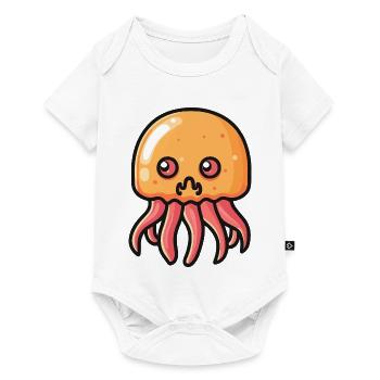 Qualle Halloween Comic Lustig - Baby Premium Kurzarmbody - Weiß - Vorne