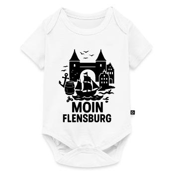 flensburg moin anker seefahrer - Baby Premium Kurzarmbody - Weiß - Vorne