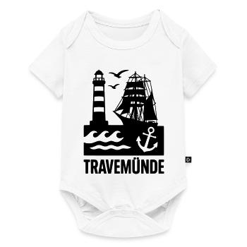 Travemünde Ostsee - Baby Premium Kurzarmbody - Weiß - Vorne