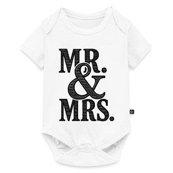 MR. & MRS - mariage romantique - jeunes mariés - Body à manches courtes Premium Bébé - blanc - Devant