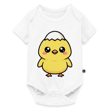 Chick with Kawaii cap - Baby Premium short-sleeve bodysuit - white - Front