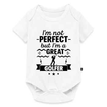 Not perfect, but a super golfer - Baby Premium short-sleeve bodysuit - white - Front