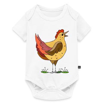 poule - Body à manches courtes Premium Bébé - blanc - Devant